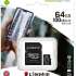 Kingston Canvas Select Plus 64Gb Сlass 10 UHS-I A1 с адаптером Black (SDCS2/64GB)