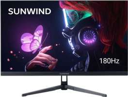 Монитор 24,5" SUNWIND SM-25FI401 SM25SG01 черный IPS LED 3ms 16:9 HDMI матовая 250cd 178гр/178гр 1920x1080 180Hz G-Sync FreeSync DP FHD