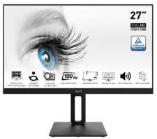 Монитор 27" MSI PRO MP271AP 9S6-3PA29T-086 1920x1080, 16:9, IPS Flat, 1ms(MPRT), 1000:1, 100M:1, 300nit, 178/178, HDMI 1.4b, DP 1.2a, VGA, Speaker, Ti