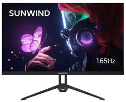 Монитор 27" SUNWIND SUN-M27BA107 black, 1920x1080, IPS, 3ms, 16:9, 2*HDMI, DP, 1000:1, 300cd, 178°/178°