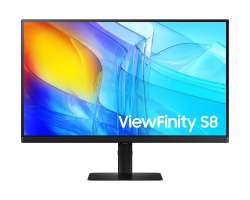 Samsung Монитор 27" ViewFinity S8 S27D800EAIXCI черный IPS LED 5ms 16:9 HDMI M/M матовая HAS Piv 1000:1 350cd 178гр/178гр 3840x2160 60Hz DP 4K USB